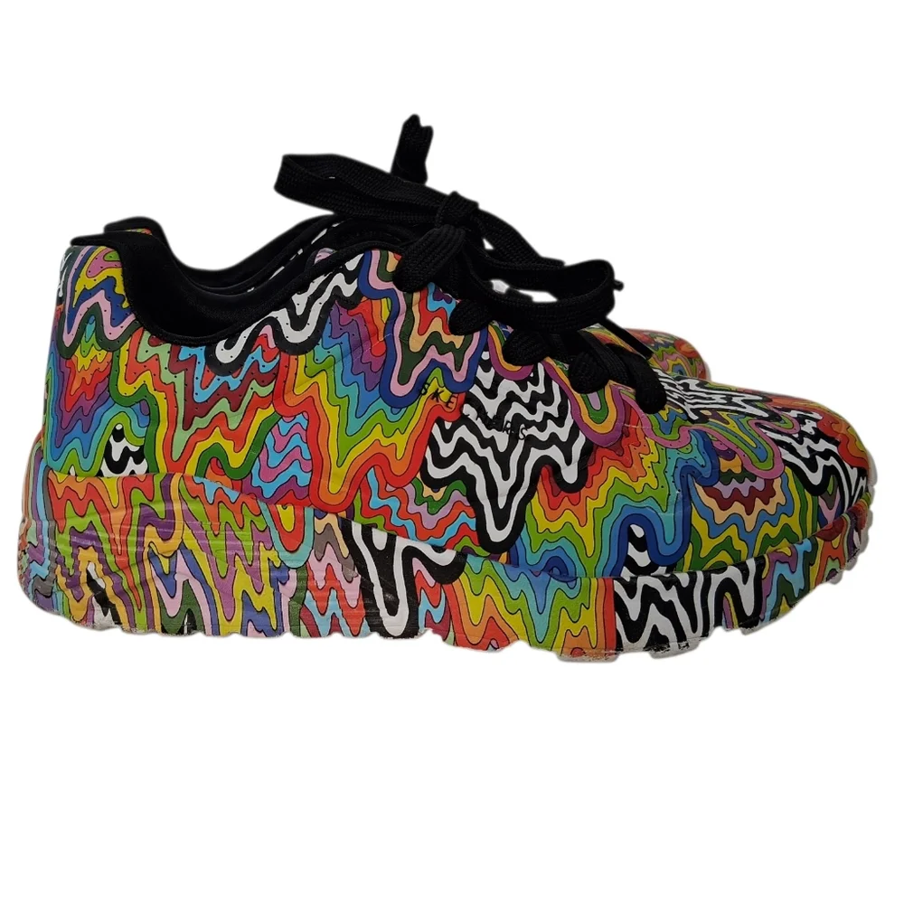 Skechers Jen Stark Girls Multicolor Drip Sneakers Size 1.5 - Picture 5 of 7